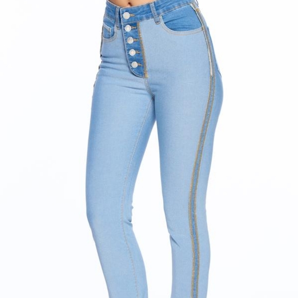 Slim Straight Reversed High Rise Jeans - Picture 2 of 2